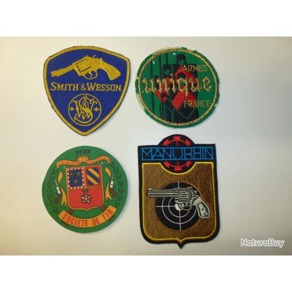 Lot �cussons brod�s Manurhin, Unique, Smith&Wesson et soci�t� de tir.
