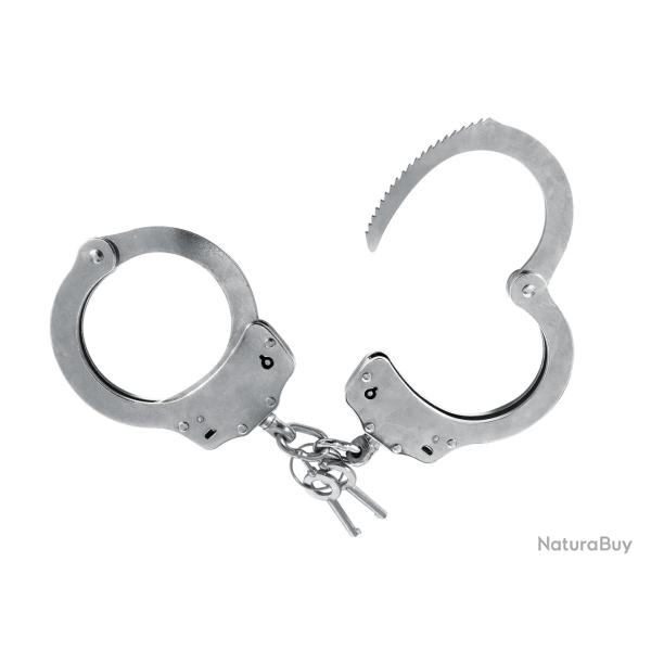 MENOTTES DE POIGNETS EN ACIER DOUBLE VERROUILLAGE - NICKEL�ES