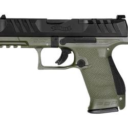 PIST PDP COMPACT WALTHER 4'' CAL 9X19, 15 COUPS - OD GREEN