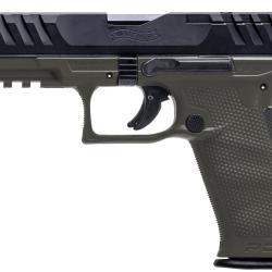 PIST PDP FULL SIZE WALTHER 4,5'' CAL 9X19, 18 COUPS - OD GREEN