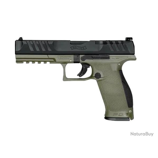 PIST PDP FULL SIZE WALTHER 5'' CAL 9X19, 18 COUPS - OD GREEN