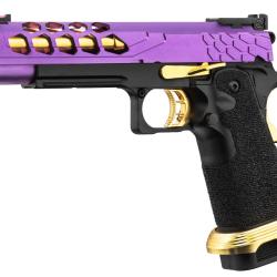 Lancer Tactical Stryk Hi-Capa 5.1 Violet/Or Pistolet Airsoft GBB Stryk Hi-Capa 5.1 Violet et Or Lanc