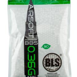 Billes lourdes 0.36g airsoft biod&eacute;gradables BLS BIO - Sac de 1 kg CARTON DE 20 SACHETS DE BILLES BLS