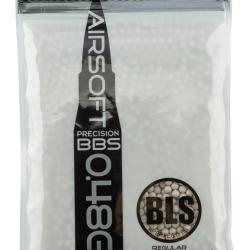 Billes lourdes 0,48g airsoft BLS - Sac de 1 kg CARTON DE 20 SACHETS DE BILLES BLS STD 1KG - 0.48g