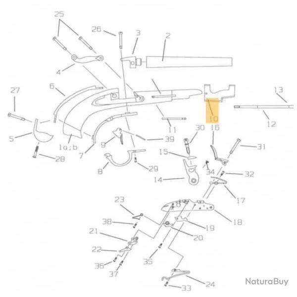Pi�ces d�tach�es pour pistolets An IX / An XIII TOP JAW AN XIII PISTOL AN IX/XIII TOP JAW - R�f Pede