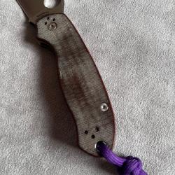 SPYDERCO PARA 3 lame acier CPM cruwear manche natural micarta C223MPCW