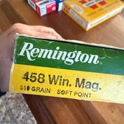 &Agrave; saisir sans prix de r&eacute;serve munitions, Remington 458, Winchester Magnum