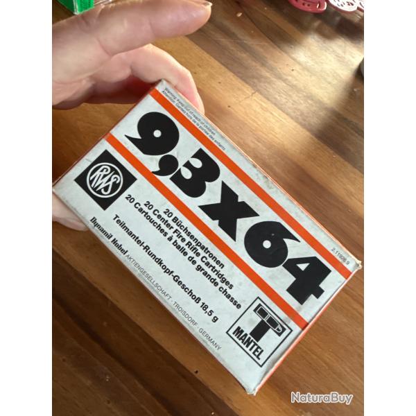 � saisir sans prix de r�serve, munitions de grande chasse 9,3x64