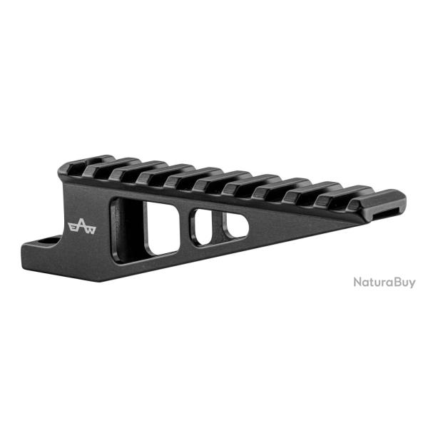 Fixation Picatinny pour le support tactique allemand GTM BH 33mm / Entrax 20mm / Long : 105mm / KR 9