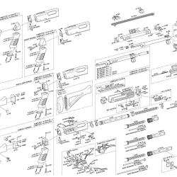 Pi&egrave;ces d&eacute;tach&eacute;es fusil &agrave; pompe Fabarm STF12 Tige de ressort commande de verrou semi auto