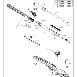 Pi&egrave;ces d&eacute;tach&eacute;es GAMO Black 10x Maxxim IGT 29J 4.5 mm 32030 - Insert Crosse Black fusion Mach 1