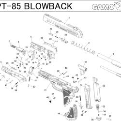 Pi&egrave;ces d&eacute;tach&eacute;es Pistolet Gamo PT-85 Blowback Assembly pin PT85-P25 Blowback