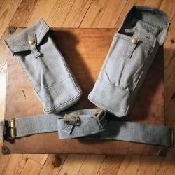 Porte chargeur sten + ceinturon  marquage MK III 1942