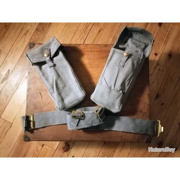 Porte chargeur sten + ceinturon  marquage MK III 1942