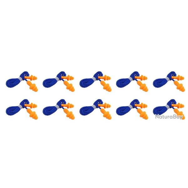 Bouchons d'oreilles anti-bruit - lot �conomique 10 paires - tir & chasse