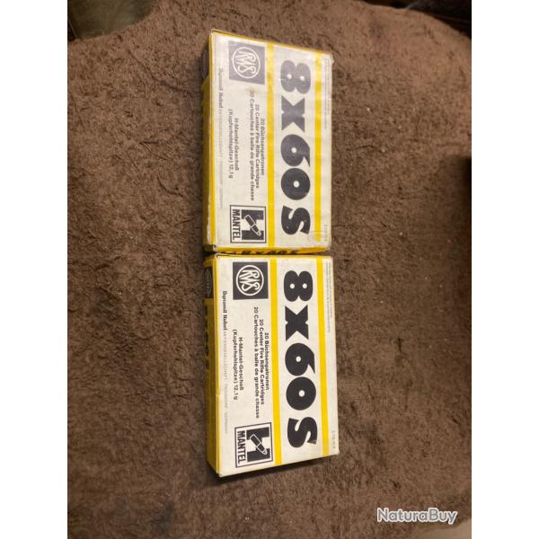 Lot 30 cartouches 8x60S H Mantel RWS