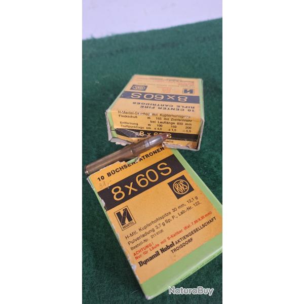 20 cartouches 8x60S RWS H Mantel