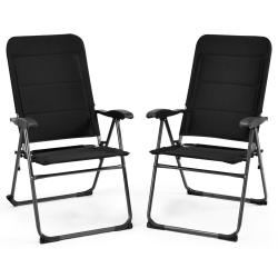 Lot de 2 chaises longues inclinables extensibles 71 x 53 x 102 cm confort optimis&eacute; style moderne en