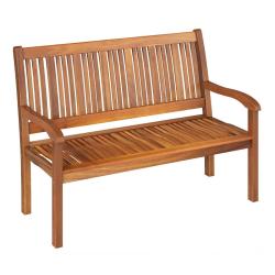 Banc de jardin 126 x 63 x 91 cm confortable et spacieux design naturel en bois d'acacia 20_0020002