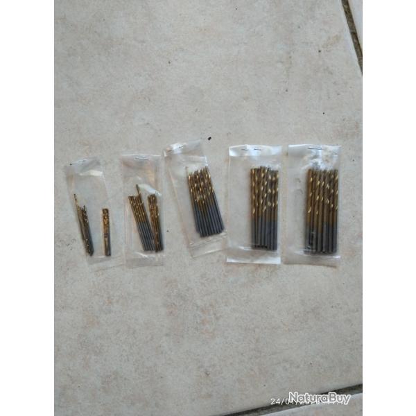 BRADE - Lot de 50 forets m�taux rev�tus titanium diam�tre 1/1.5/2/2.5/3mm NEUFS