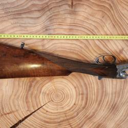 Fusil juxtapos&eacute; Emil Kerner cal 12, crosse anglaise, platines argent incrustations i&egrave;vres et biches