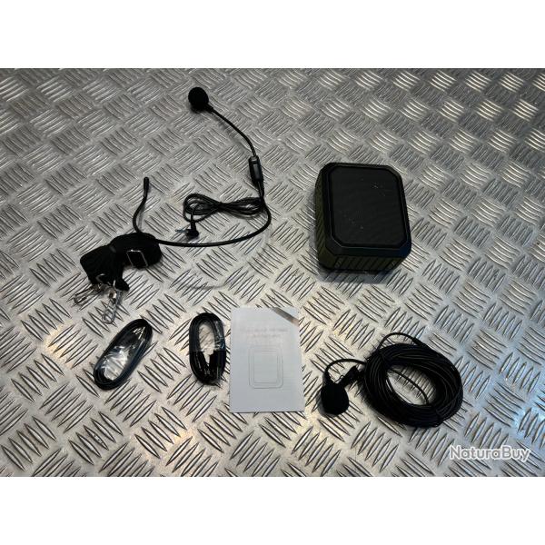 veilleur de nuit waterproof autonomie 10-12h bluetooth 4.2 amplificateur vocal enceinte sd-m800