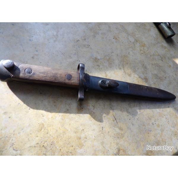 baionnette Italie mod 1938 lame fixe ABC N 105  caracano 1891 ww1 ww2 italien r�cup�r�e � Nice