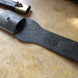 gousset baionnette Italienne carcano 1891 et d&eacute;riv&eacute;s. Italie WW1 WW2 cuir