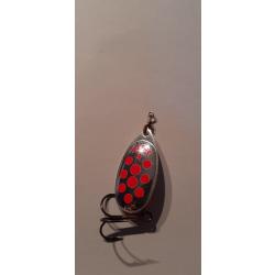 cuillers mepps aglia argent points rouges num&eacute;ro 4