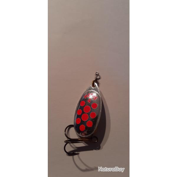 cuillers mepps aglia argent points rouges num�ro 4