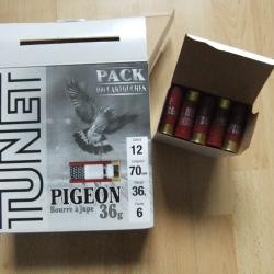 Pack cartouches Tunet Pigeon Calibre 12