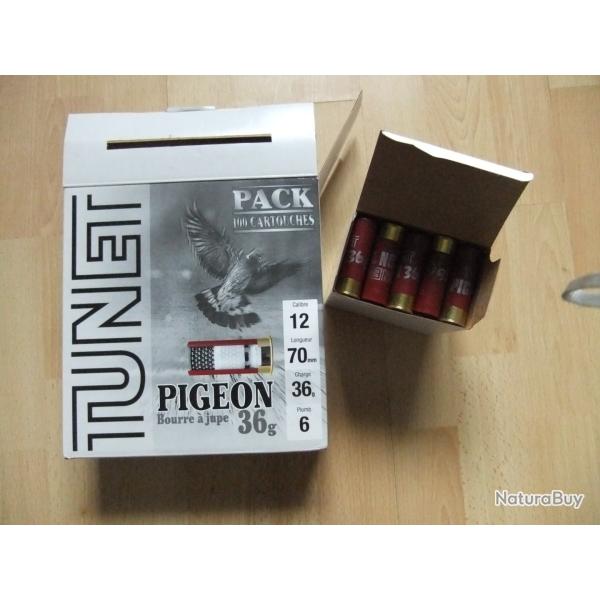 Pack cartouches Tunet Pigeon Calibre 12