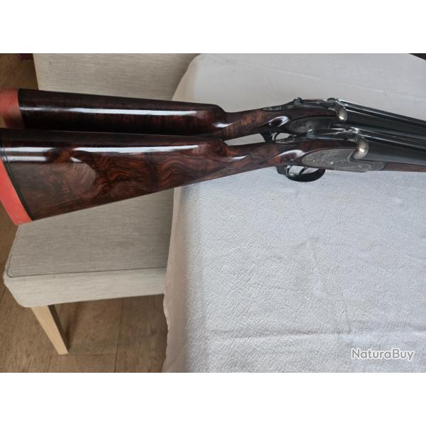 Vrai Paire de fusil Lebeau-Courally cal 20