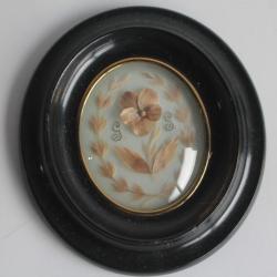 Reliquaire en cheveux Fleur Napol&eacute;on III