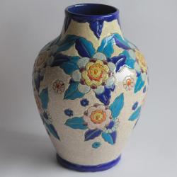 Vase gr&egrave;s K&eacute;ramis Charles CATTEAU D2542 Art D&eacute;co