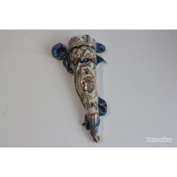 Bouqueti�re murale fa�ence Desvres Fourmaintraux