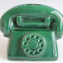 Ancienne tirelire &agrave; casser barbotine poisson