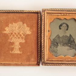 Photographie Ambrotype XIXe si&egrave;cle portrait Femme