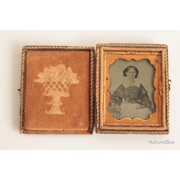 Photographie Ambrotype XIXe si�cle portrait Femme