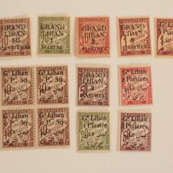 Timbres Grand Liban Taxe 1924 neufs