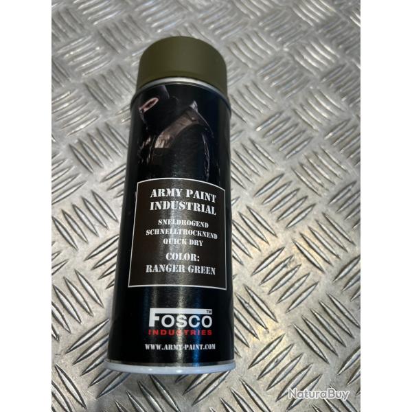Bombe de peinture militaire 400 ml couleur ranger green fosco industries
