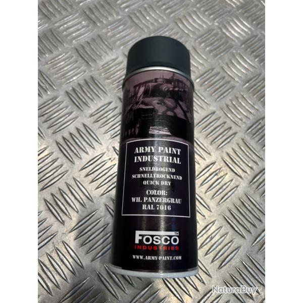 Bombe de peinture militaire 400 ml couleur wh panzergrau ral 7016 gris anthracite fosco industries