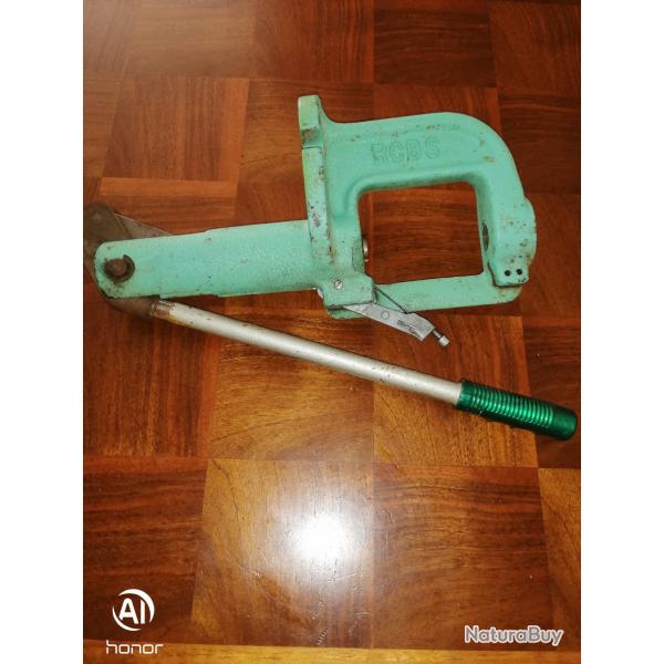 PRESSE RCBS JR3 AVEC OUTILLAGE LEE CALIBRE 44 RUSSIAN