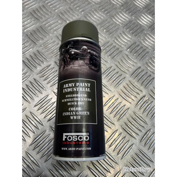 Bombe de peinture militaire 400 ml couleur indian green ww2 fosco industries