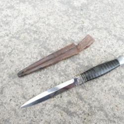 Guerre Algerie Couteau Poignard Francais avec Fourreau Model de Foyer