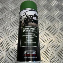 Bombe de peinture militaire 400 ml couleur vietnam green vert fosco industries