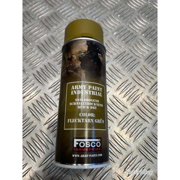 Bombe de peinture militaire 400 ml couleur flecktarn grun vert camouflage fosco industries