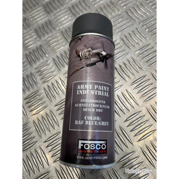 Bombe de peinture militaire 400 ml couleur raf blue grey bleu gris fosco industries