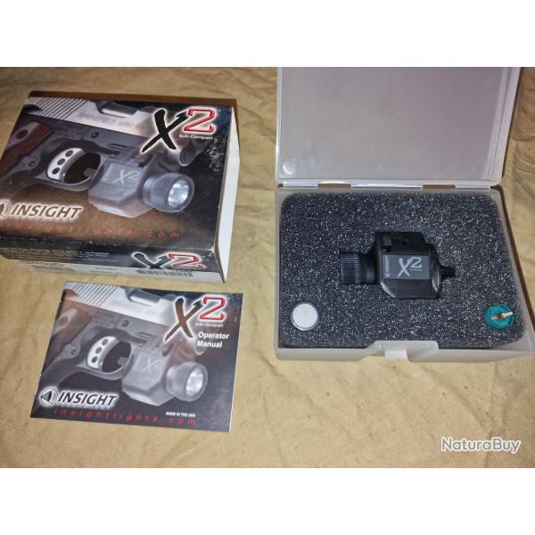Lampe tactique pour pistolet INSIGHT X2 Sub-Compact HILMAR SUPER DESTOCK !!!