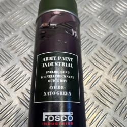 Bombe de peinture militaire 400 ml couleur nato green vert otan fosco industries